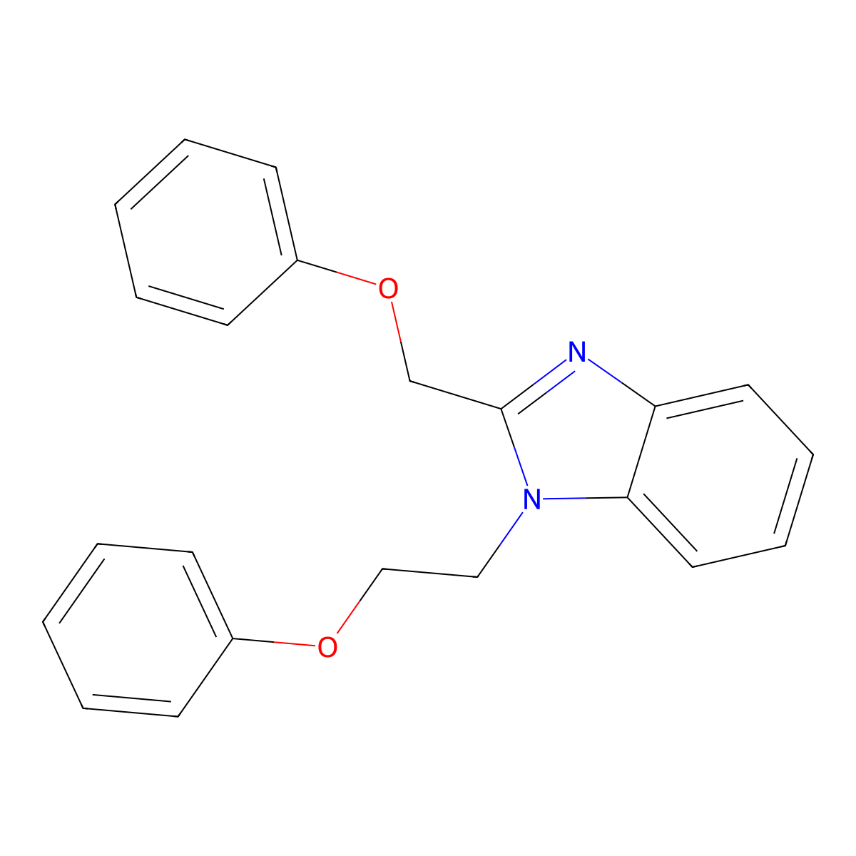 1-(2-phenoxyethyl)-2-(phenoxymethyl)-1H-benzimidazole molecular structure, CAS 612047-08-2