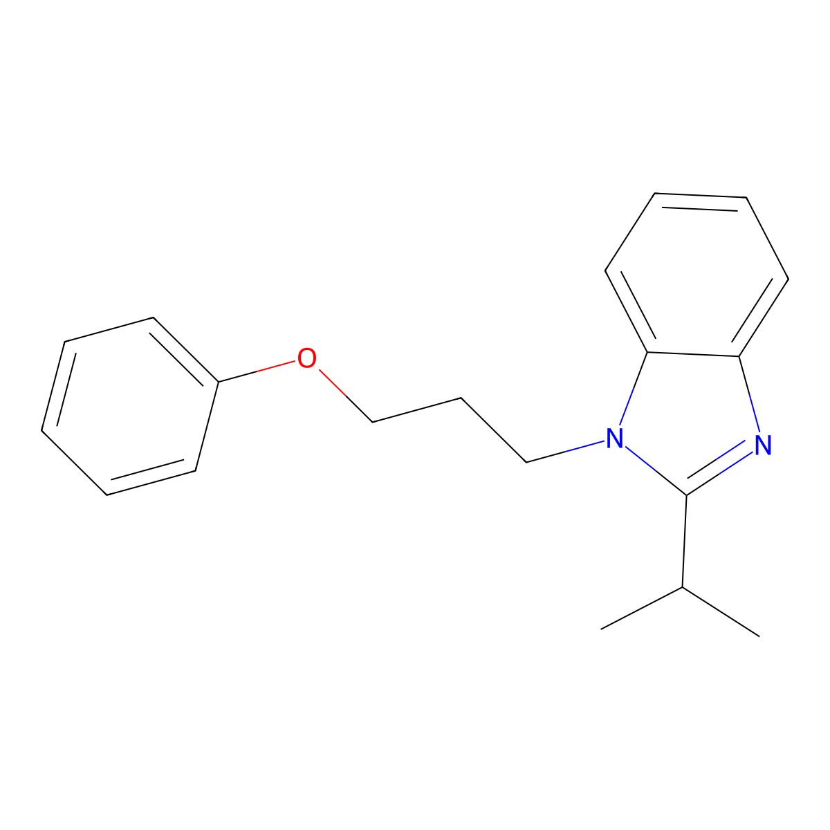 {3-[2-(Methylethyl)benzimidazolyl]propoxy}benzene molecular structure, CAS 612047-28-6