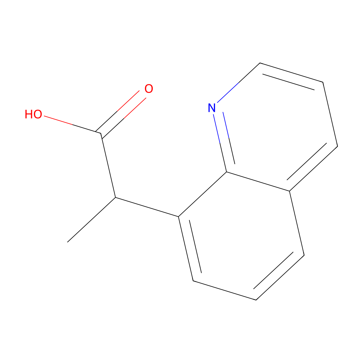 2-(Quinolin-8-yl)propanoic acid molecular structure, CAS 612047-80-0