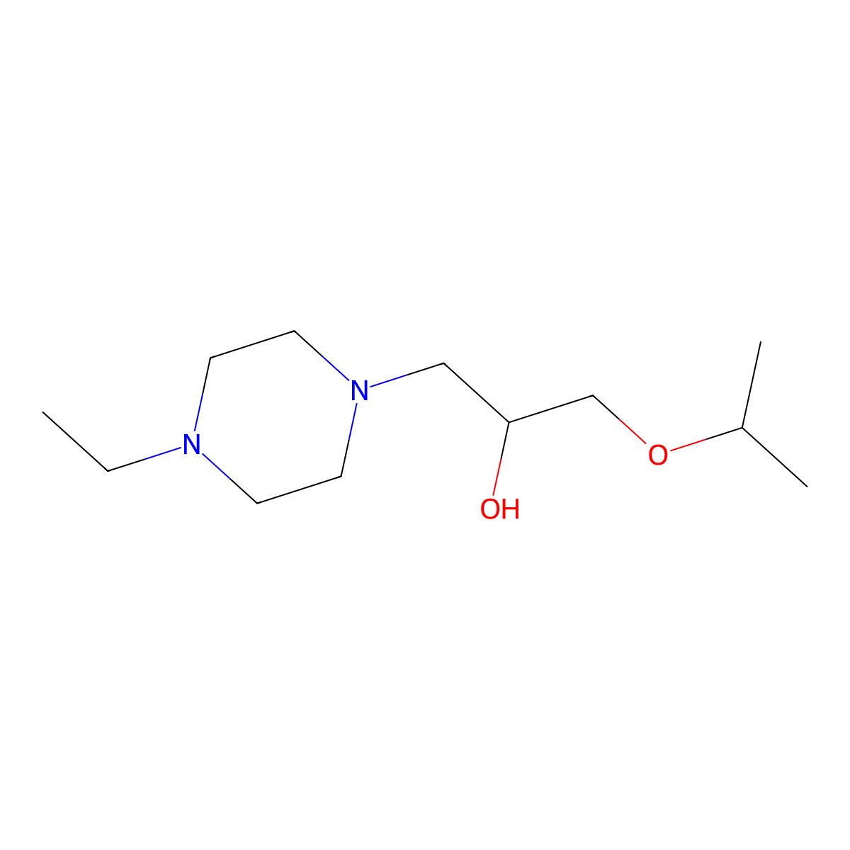 1-Piperazineethanol,4-ethyl-alpha-[(1-methylethoxy)methyl]-(9CI) molecular structure, CAS 612048-35-8