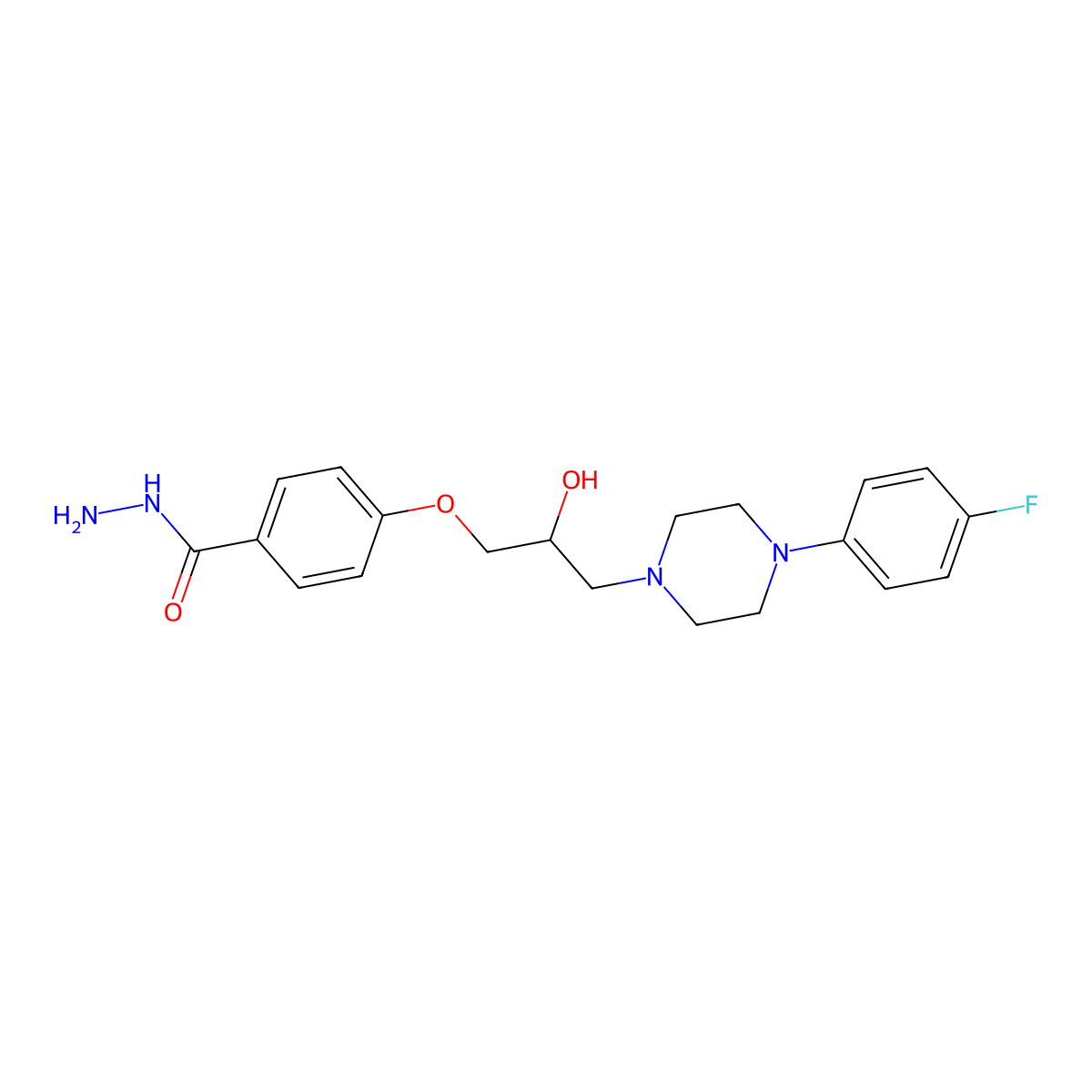 4-{3-[4-(4-Fluorophenyl)piperazin-1-YL]-2-hydroxypropoxy}benzohydrazide molecular structure, CAS 612048-54-1