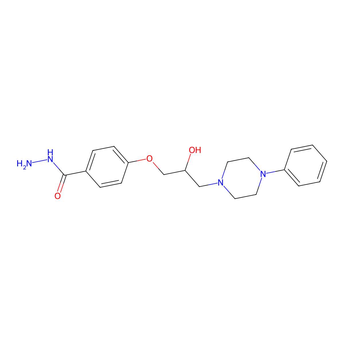 4-[2-Hydroxy-3-(4-phenylpiperazin-1-yl)propoxy]benzohydrazide molecular structure, CAS 612048-60-9