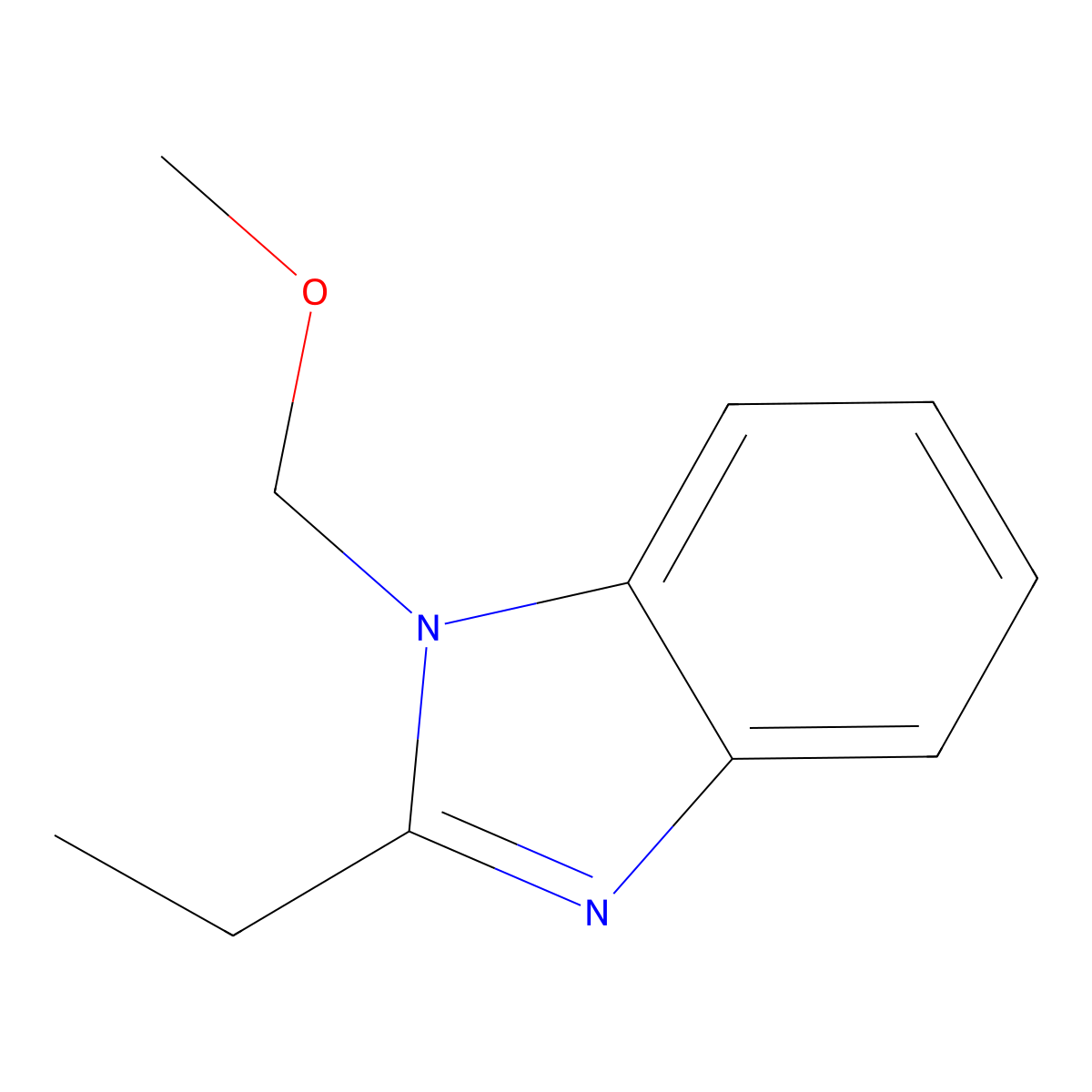 2-ethyl-1-(methoxymethyl)-1H-benzimidazole molecular structure, CAS 612049-64-6