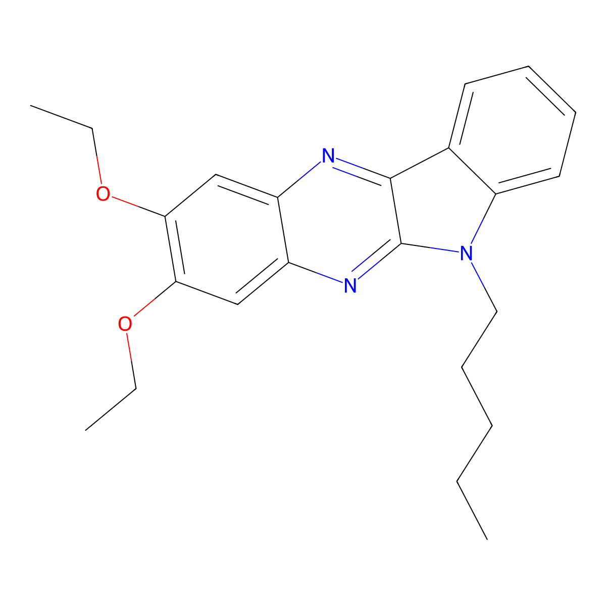 2,3-diethoxy-6-pentyl-6H-indolo[2,3-b]quinoxaline molecular structure, CAS 612051-59-9