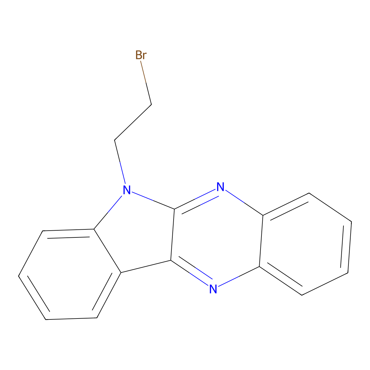 5-(2-Bromoethyl)indolo[2,3-b]quinoxaline molecular structure, CAS 612051-61-3