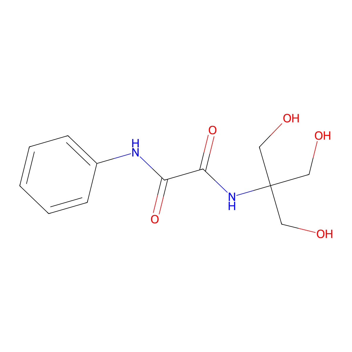 N-[2-hydroxy-1,1-bis(hydroxymethyl)ethyl]-N'-phenylethanediamide molecular structure, CAS 61206-72-2