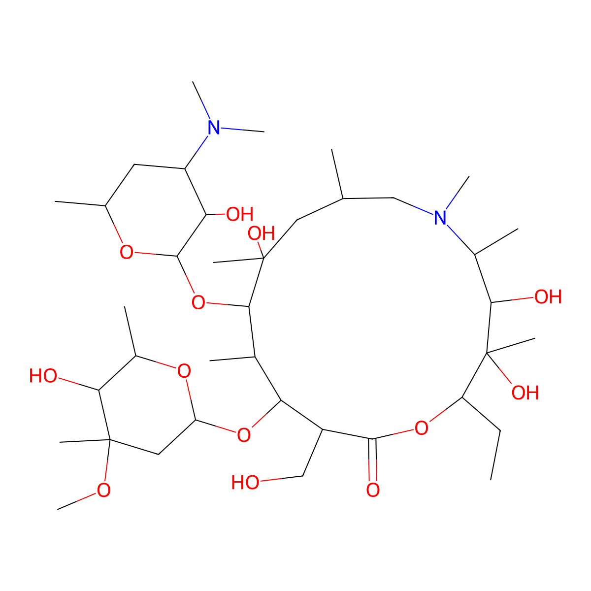 Azithromycin F molecular structure, CAS 612069-26-8