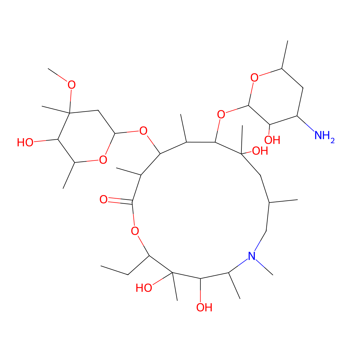 N',N'-Di(desmethyl)azithromycin molecular structure, CAS 612069-27-9