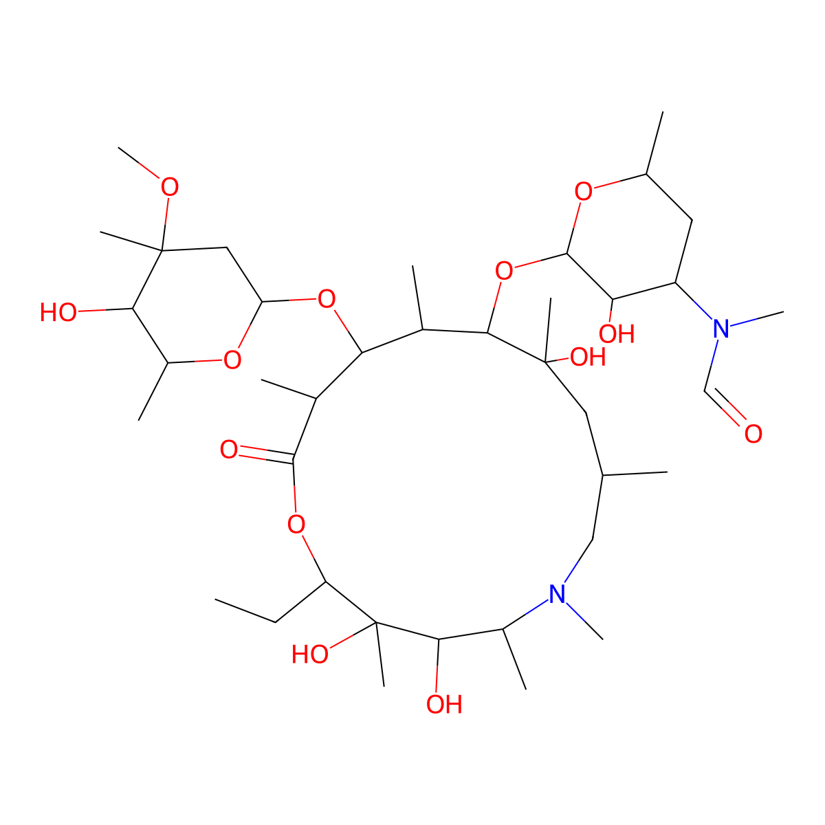 3'-N-Demethyl-3'-N-formylazithromycin molecular structure, CAS 612069-28-0