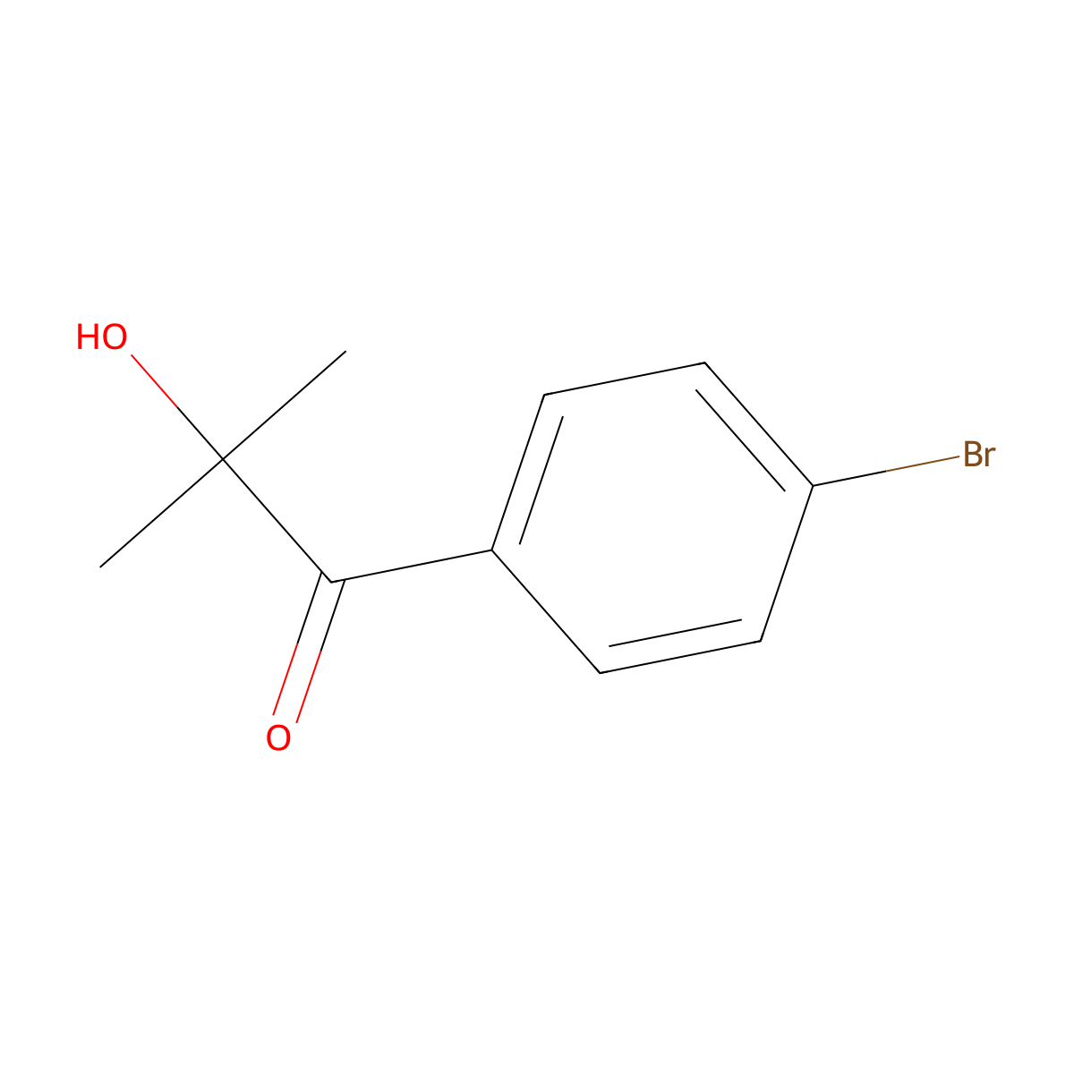 1-(4-Bromophenyl)-2-hydroxy-2-methylpropan-1-one molecular structure, CAS 612070-27-6