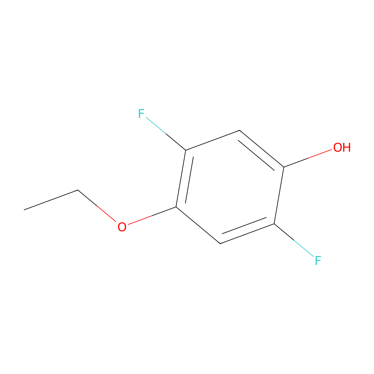 4-Ethoxy-2,5-difluorophenol molecular structure, CAS 612092-32-7
