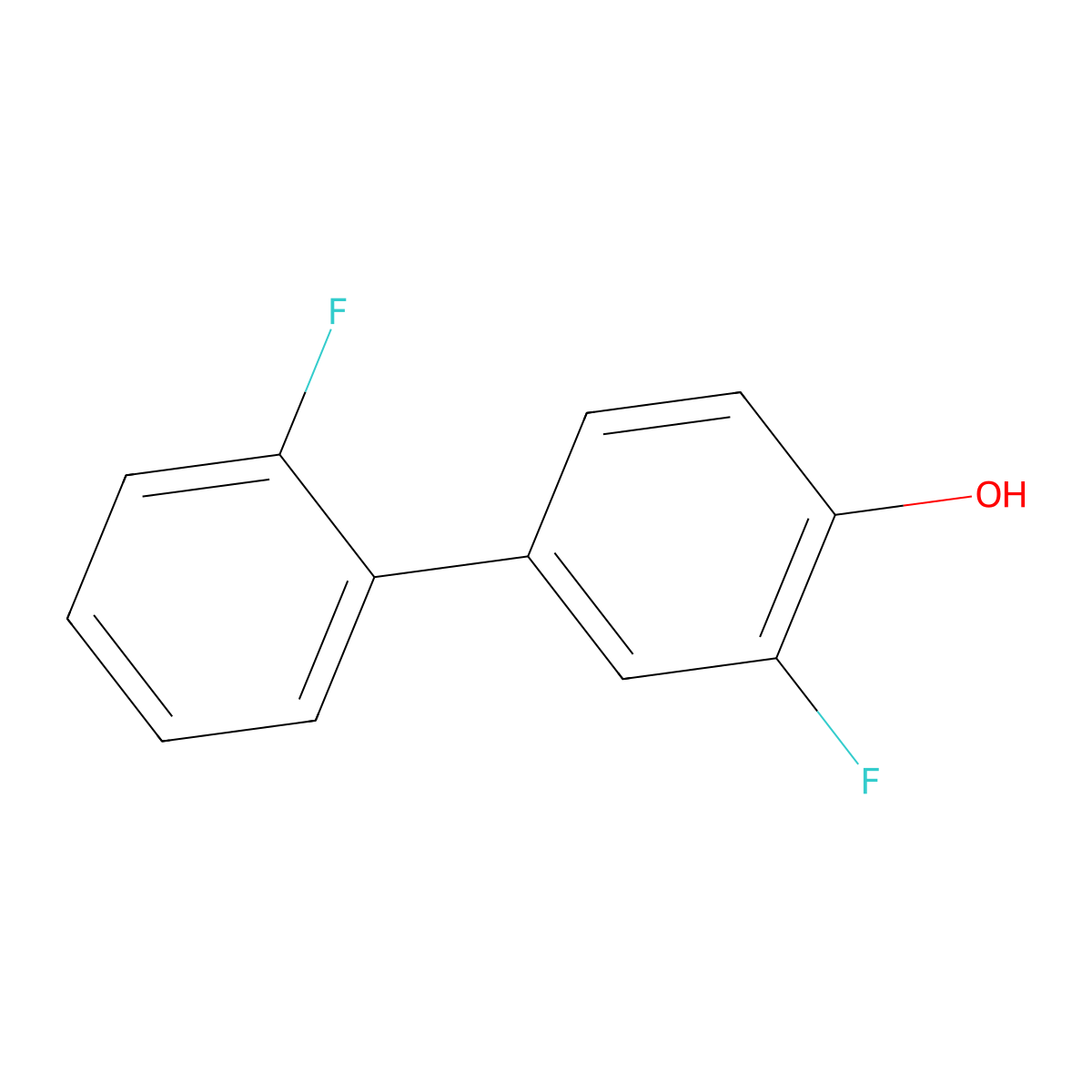 4-(2-Fluorophenyl)-2-fluorophenol molecular structure, CAS 612092-34-9