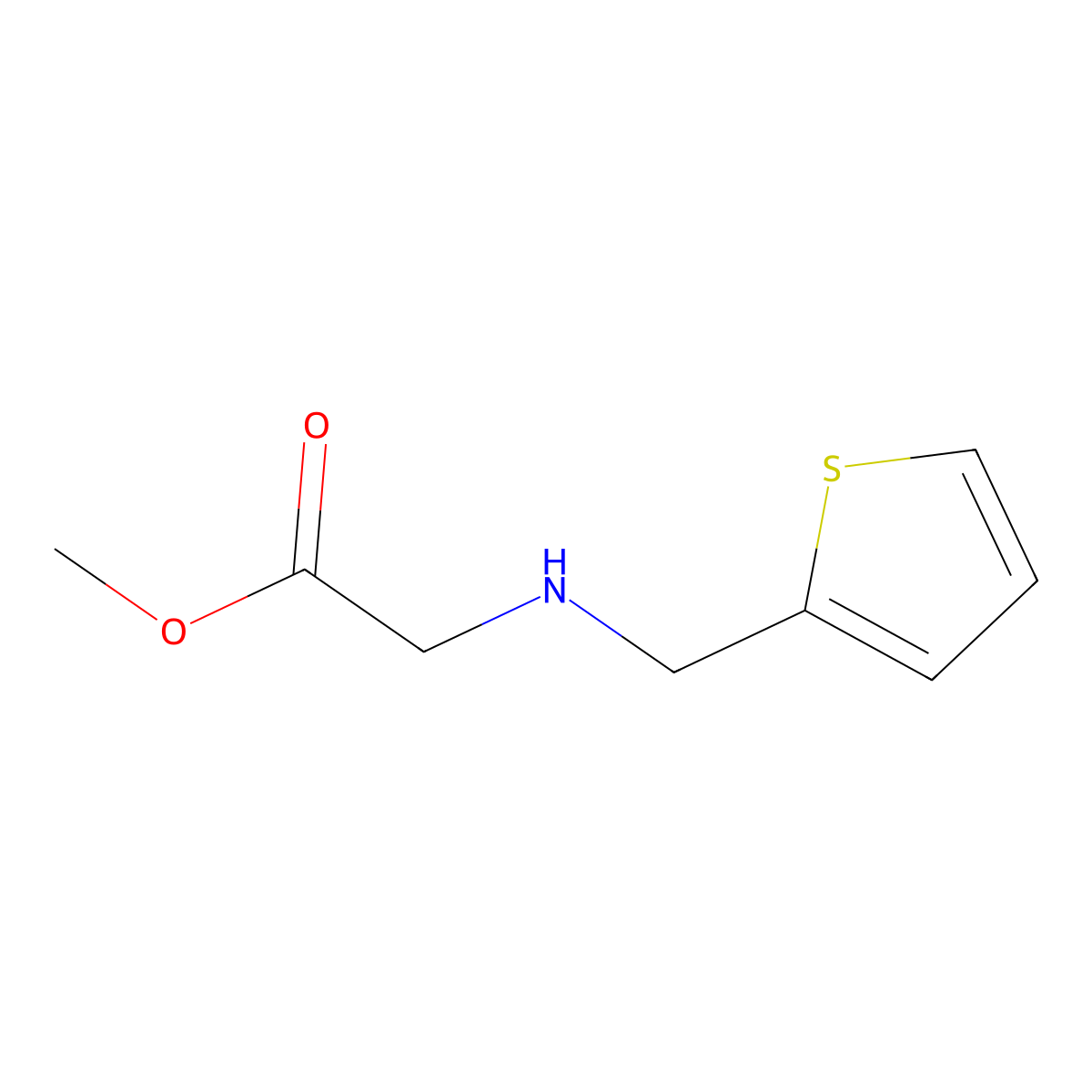 Methyl (thiophen-2-ylmethyl)glycinate molecular structure, CAS 612092-55-4