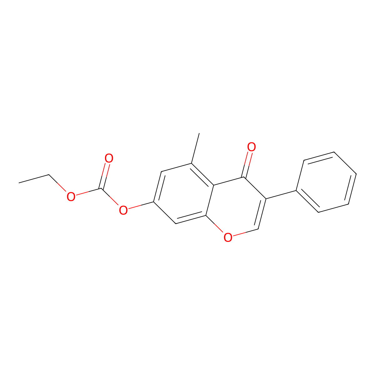 5-Methyl-7-hydroxyisoflavone ethylcarbonate ester molecular structure, CAS 612092-75-8
