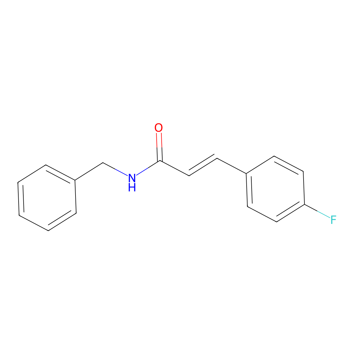 (2E)-3-(4-Fluorophenyl)-N-(phenylmethyl)-2-propenamide molecular structure, CAS 612095-66-6