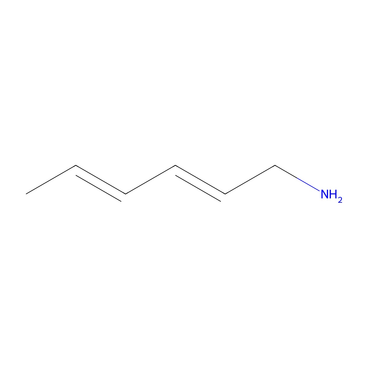 (2E,4E)-2,4-Hexadien-1-amine molecular structure, CAS 61210-85-3
