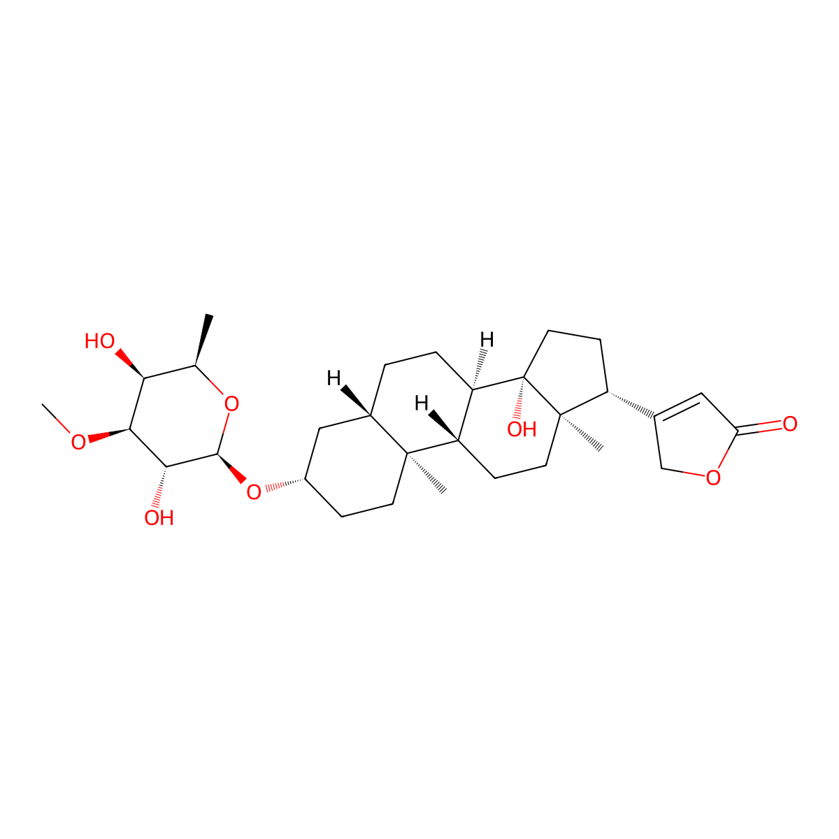 Uzarigenin digitaloside molecular structure, CAS 61217-80-9