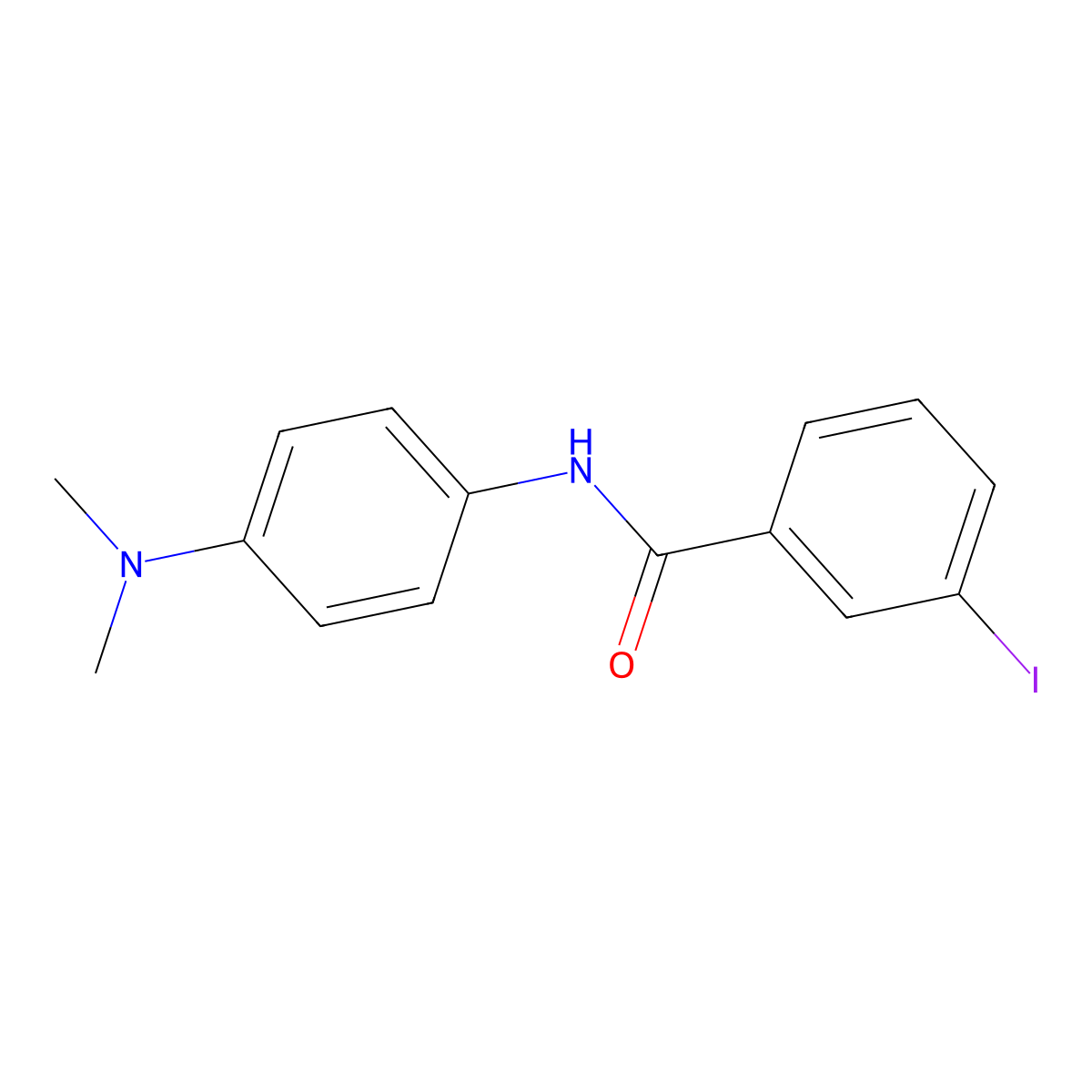 N-[4-(dimethylamino)phenyl]-3-iodobenzamide molecular structure, CAS 6122-00-5