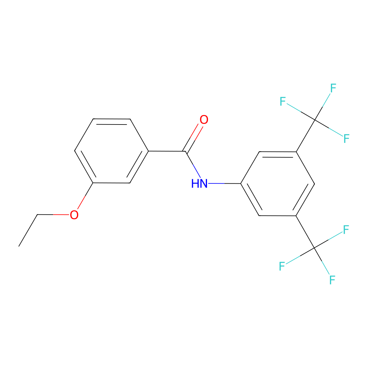 N-[3,5-bis(trifluoromethyl)phenyl]-3-ethoxybenzamide molecular structure, CAS 6122-77-6