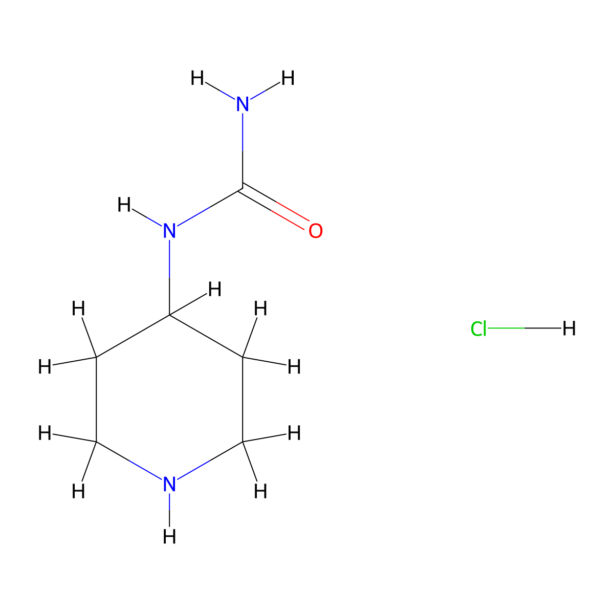 (Piperidin-4-yl)urea hydrochloride molecular structure, CAS 61220-33-5