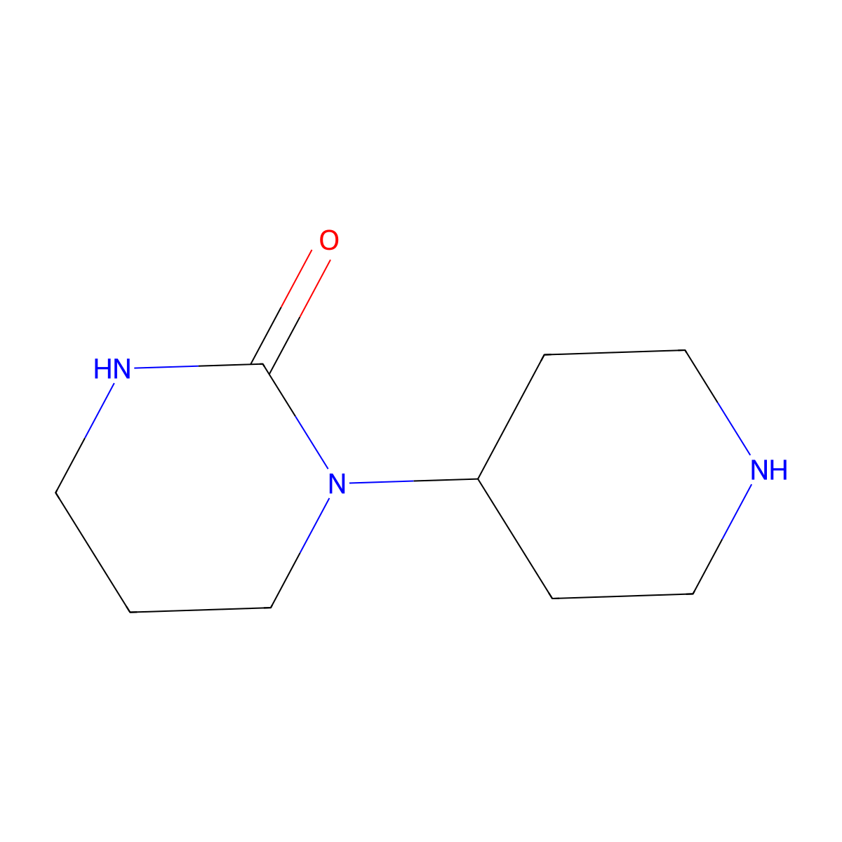 1-(Piperidin-4-yl)-1,3-diazinan-2-one molecular structure, CAS 61220-36-8
