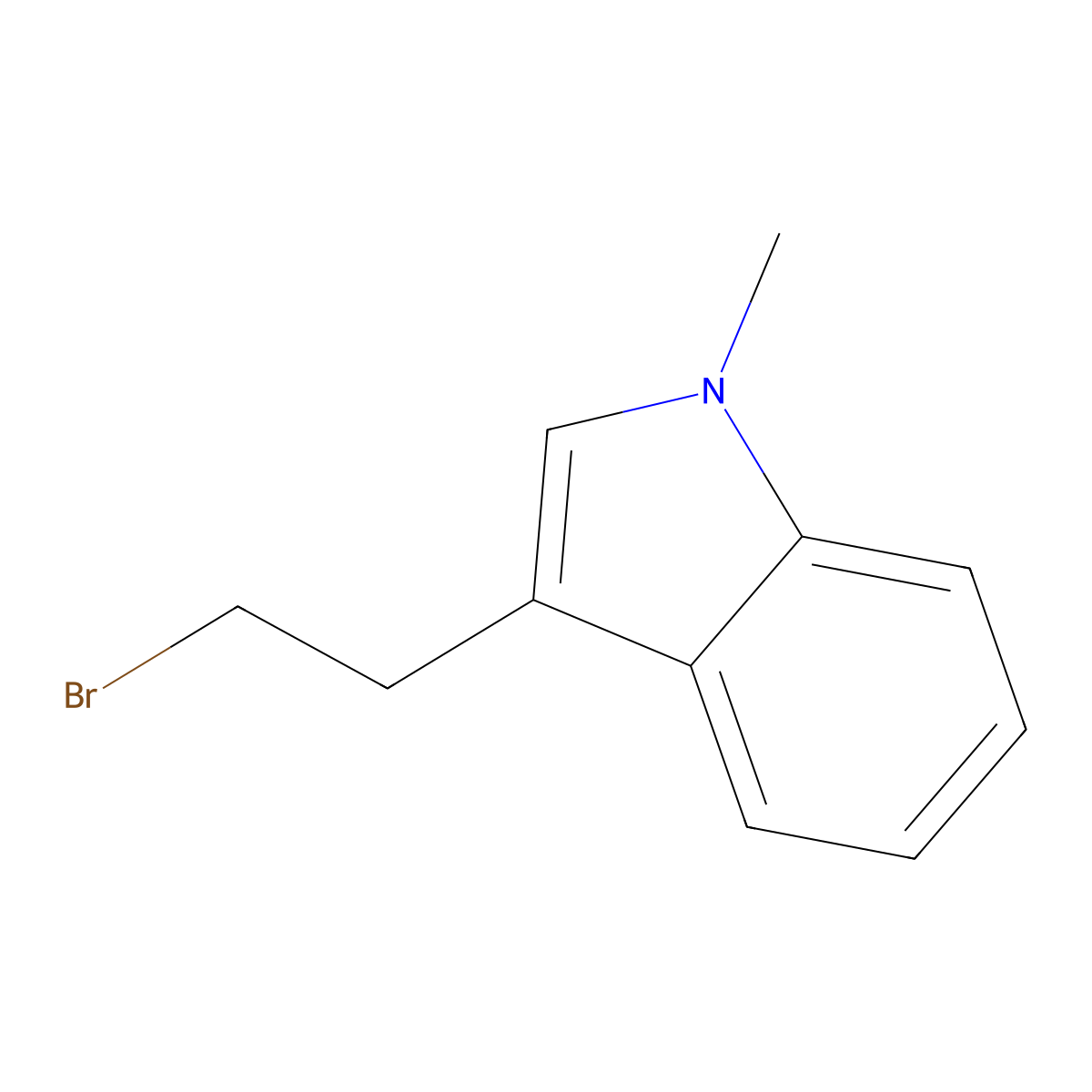3-(2-Bromoethyl)-1-methyl-1H-indole molecular structure, CAS 61220-49-3