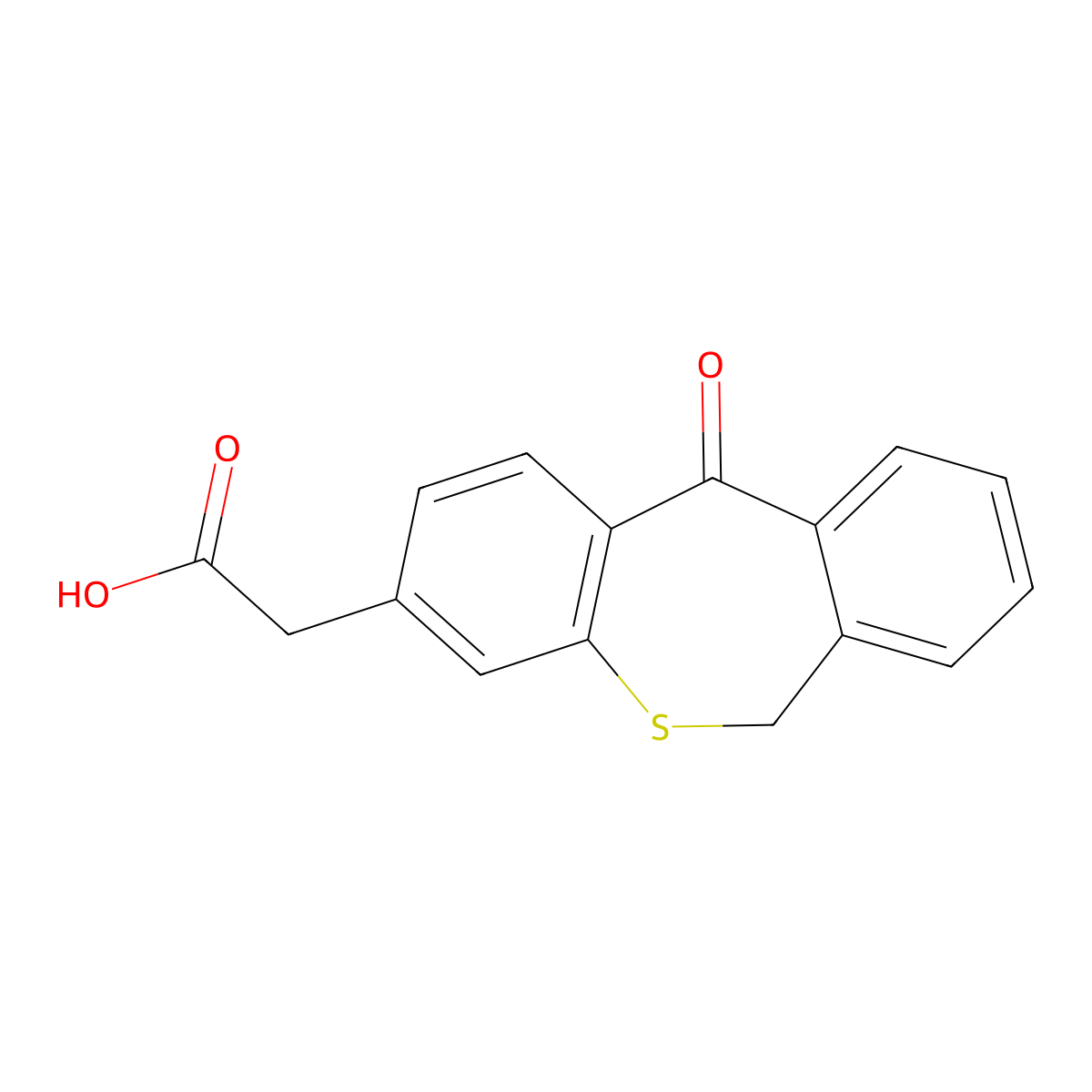 Tiopinac molecular structure, CAS 61220-69-7