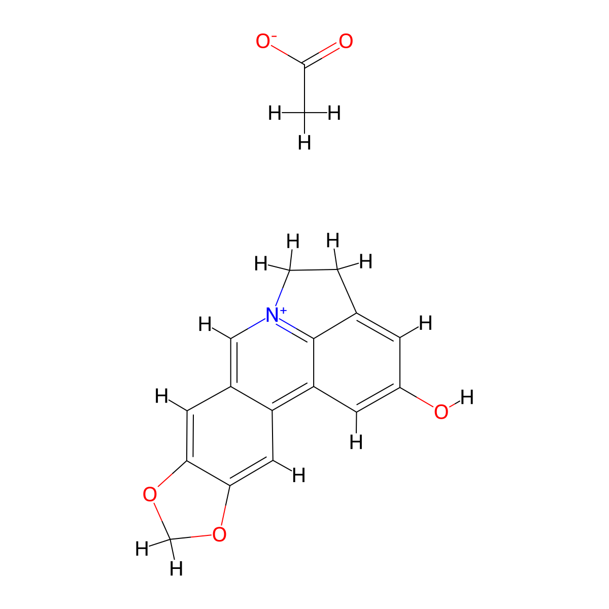 Lycobetaine acetate molecular structure, CAS 61221-41-8