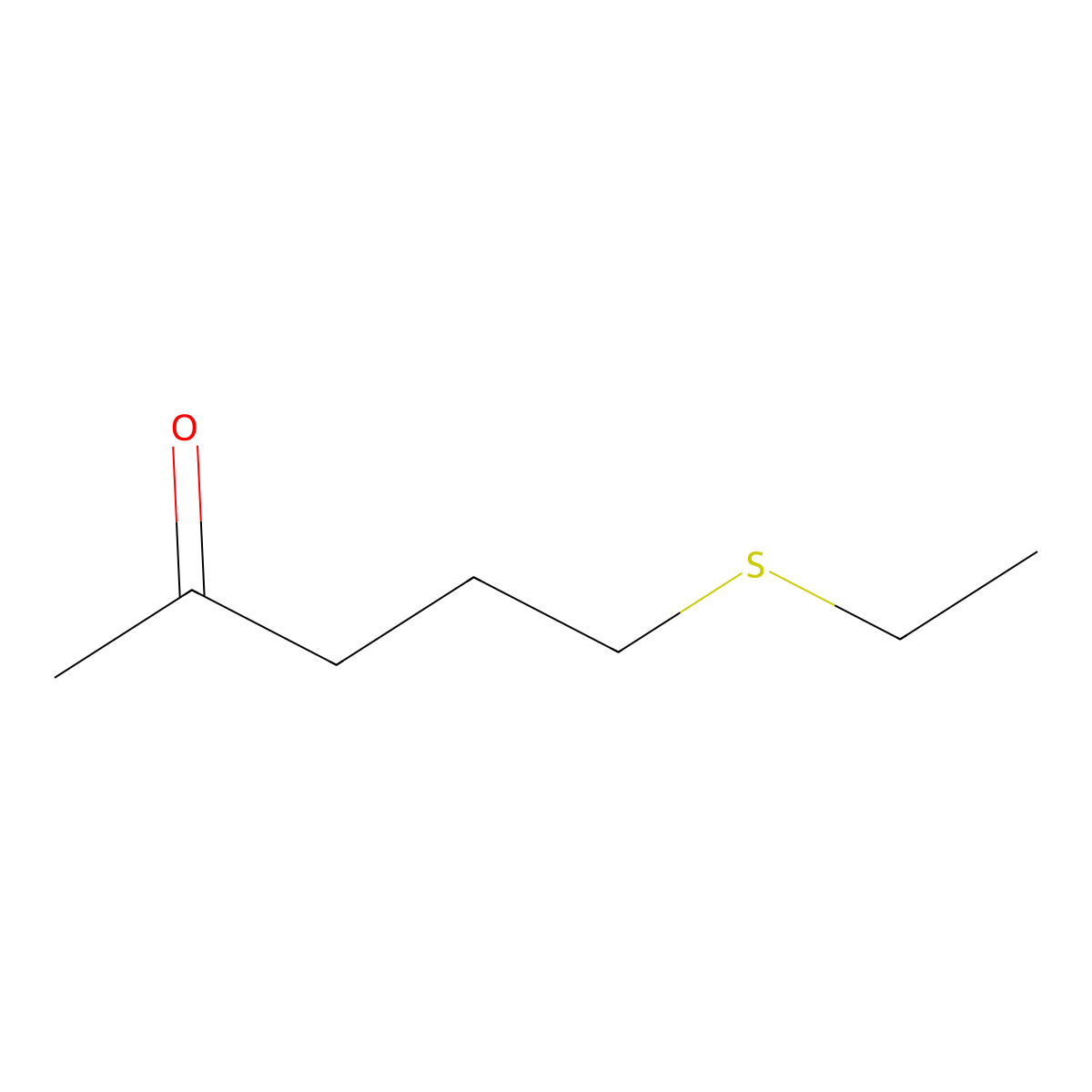 5-(Ethylsulfanyl)pentan-2-one molecular structure, CAS 61224-83-7