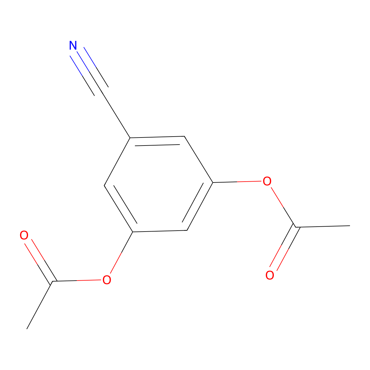 5-Cyano-1,3-phenylene diacetate molecular structure, CAS 61227-20-1