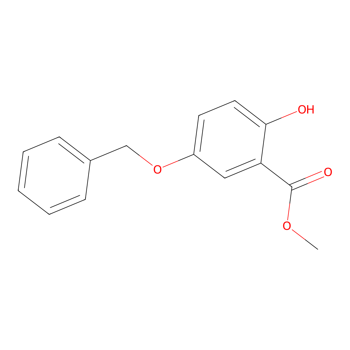 Methyl 5-(benzyloxy)-2-hydroxybenzoate molecular structure, CAS 61227-22-3