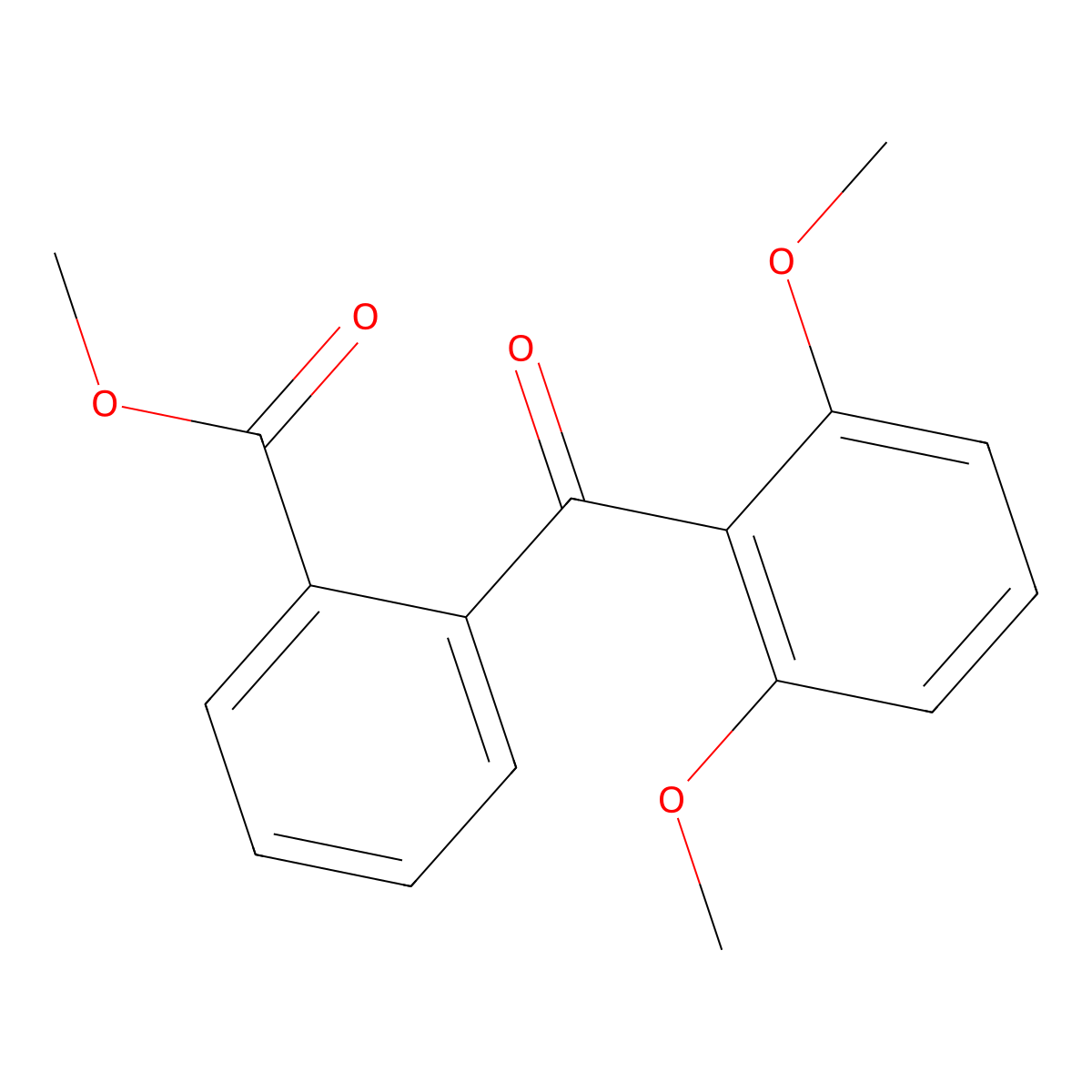 Methyl 2-(2,6-dimethoxybenzoyl)benzoate molecular structure, CAS 61227-45-0