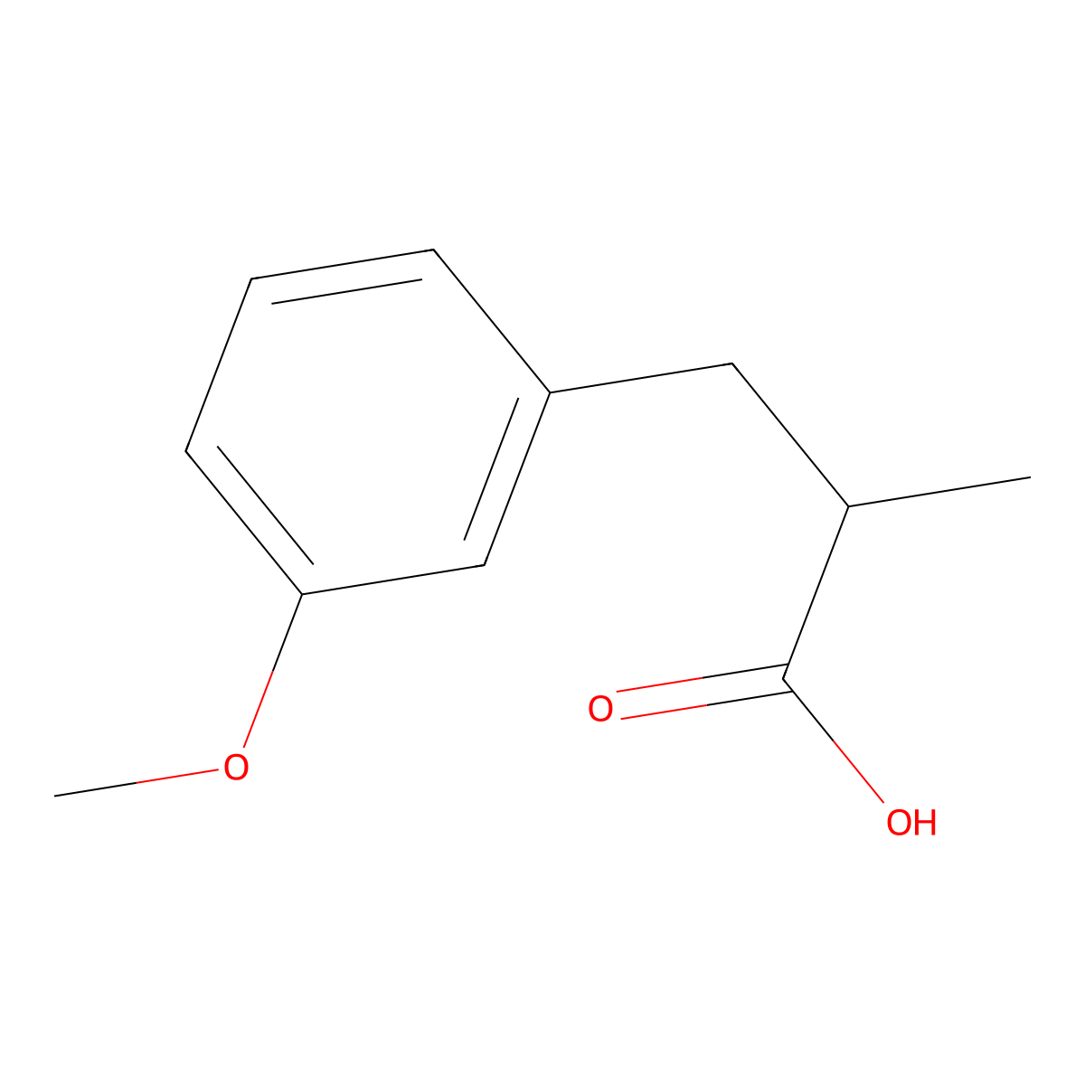 3-(3-Methoxyphenyl)-2-methylpropanoic acid molecular structure, CAS 61227-51-8