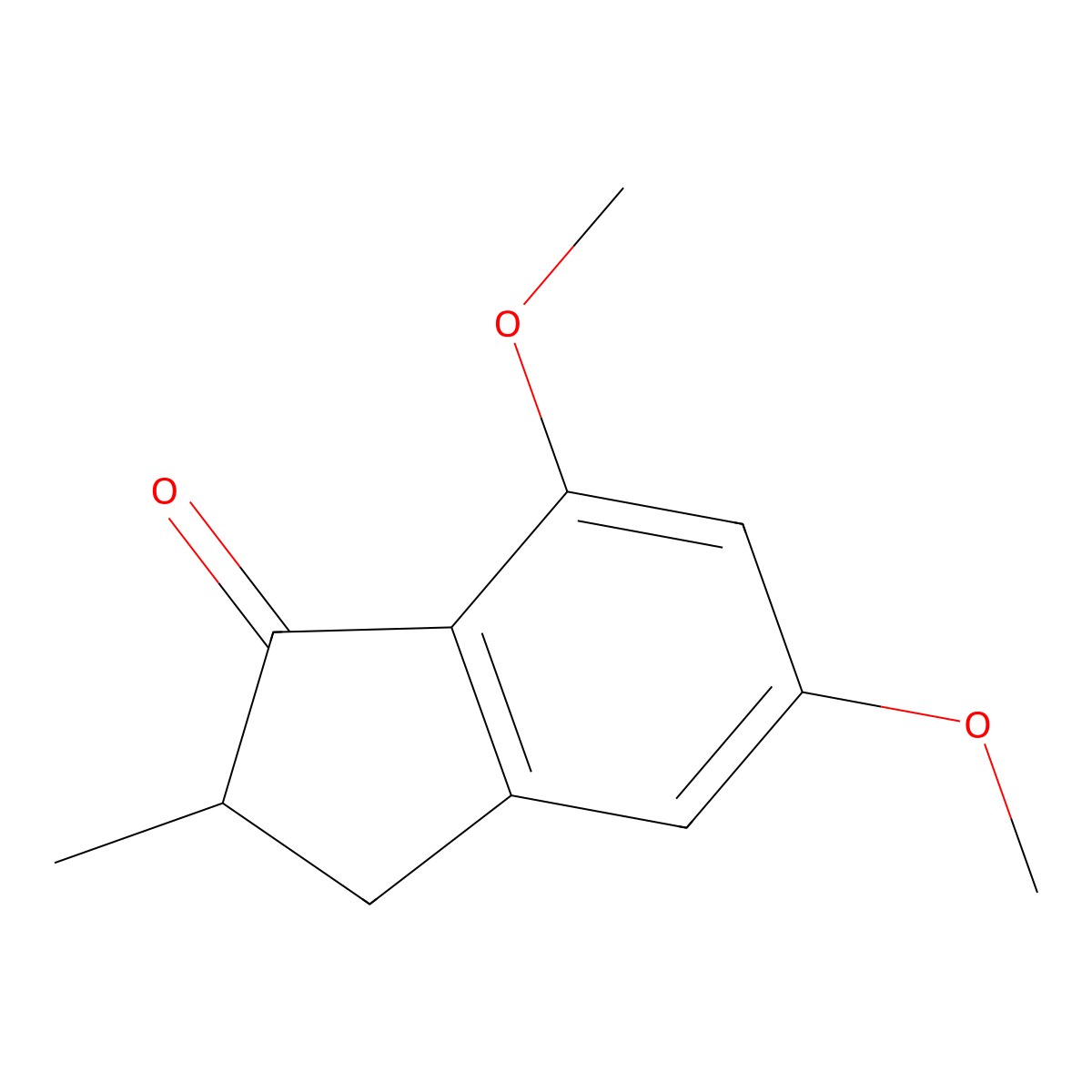 5,7-Dimethoxy-2-methyl-2,3-dihydro-1H-inden-1-one molecular structure, CAS 61227-52-9