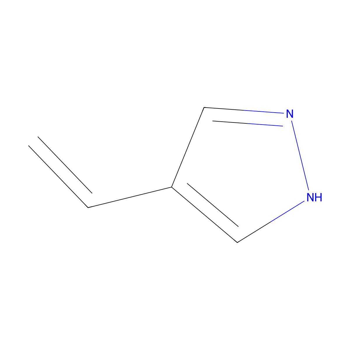 4-ethenyl-1H-pyrazole molecular structure, CAS 61230-87-3