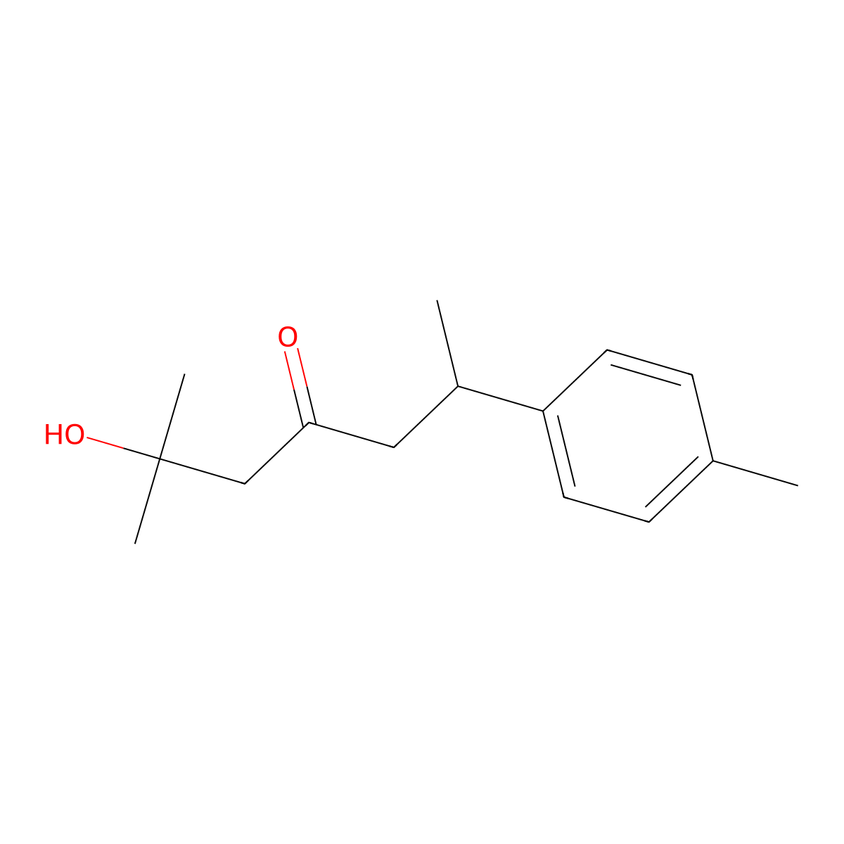 11-Hydroxybisabola-1,3,5-trien-9-one molecular structure, CAS 61235-23-2