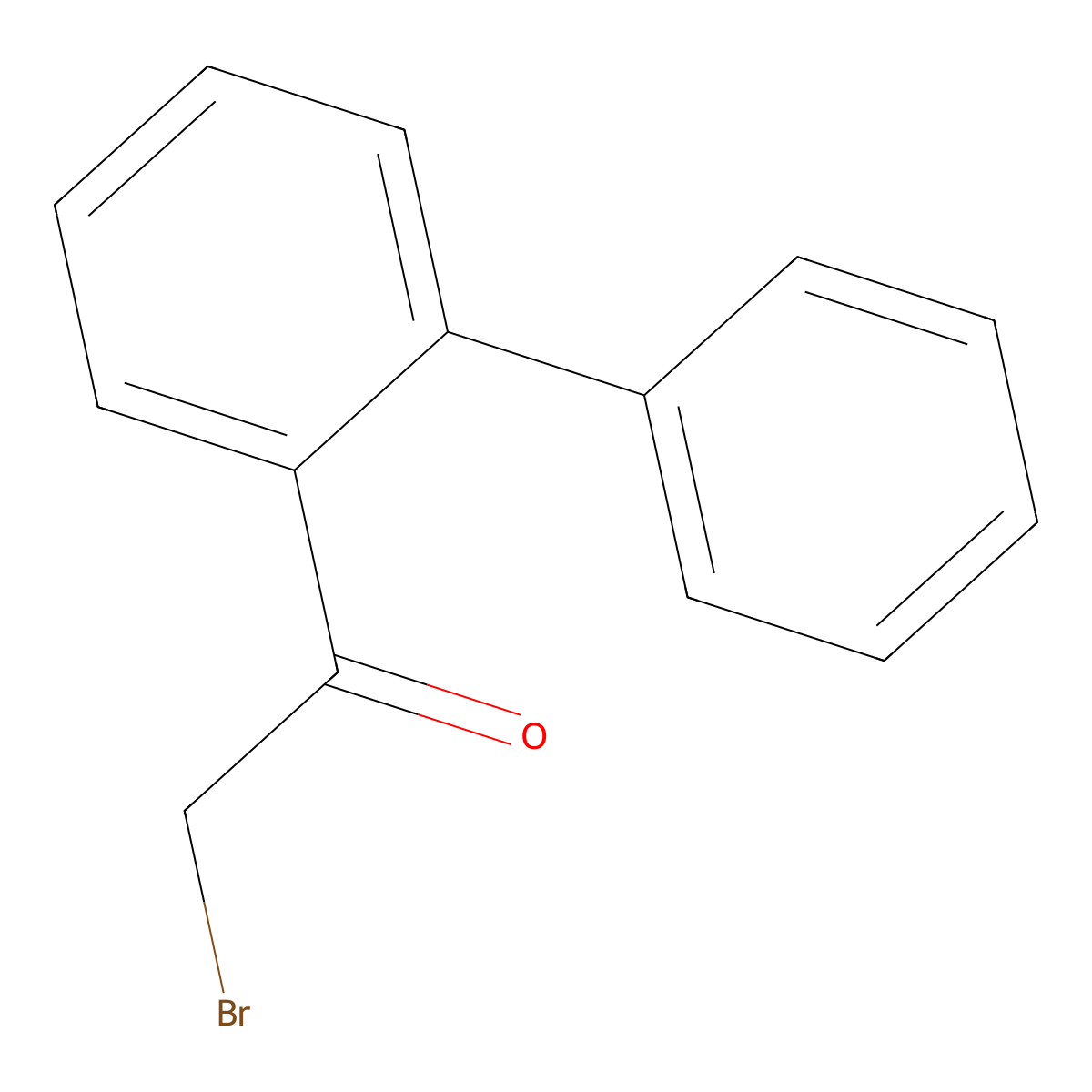 1-([1,1'-Biphenyl]-2-yl)-2-bromoethan-1-one molecular structure, CAS 61236-14-4