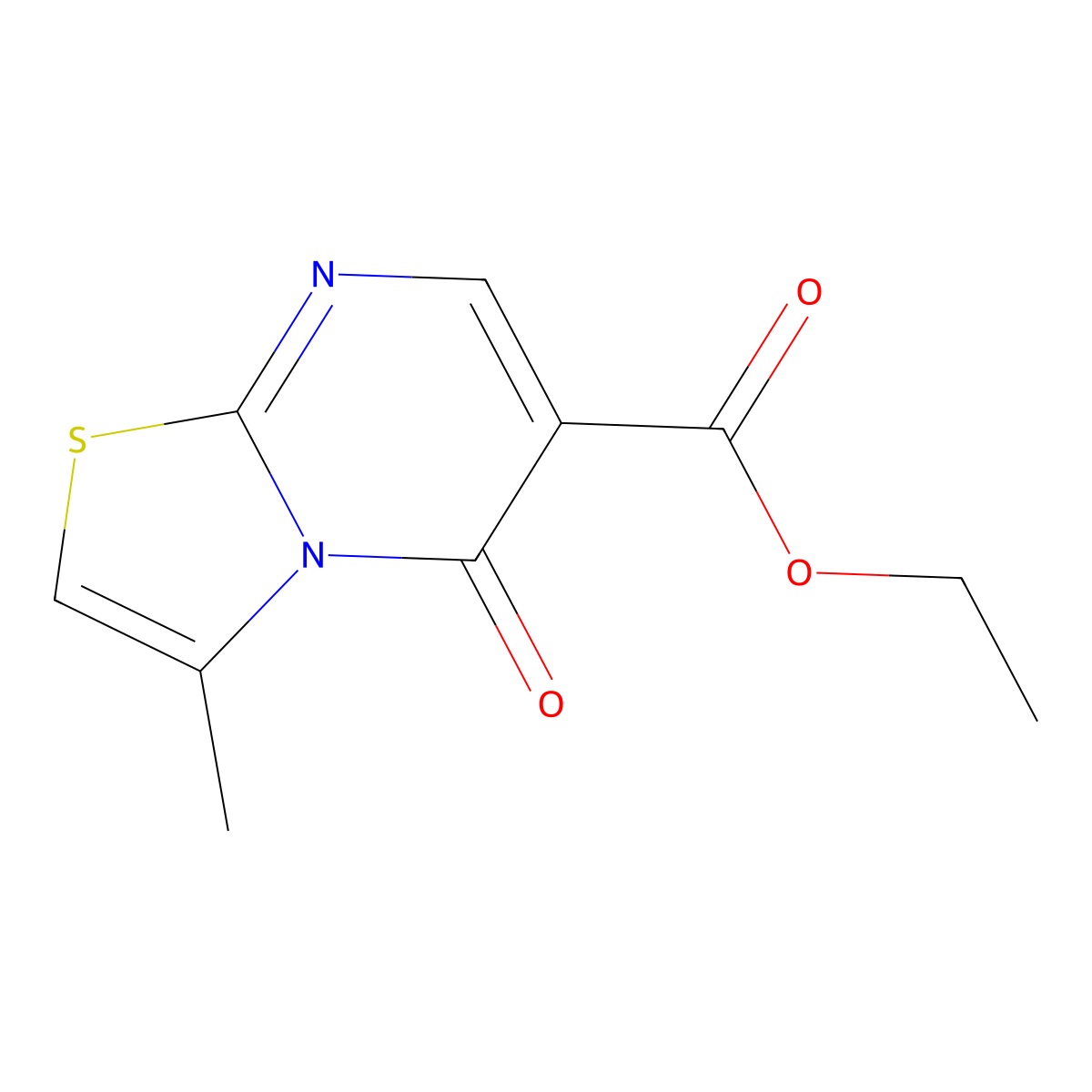 Ethyl 3-methyl-5-oxo-[1,3]thiazolo[3,2-a]pyrimidine-6-carboxylate molecular structure, CAS 6124-13-6