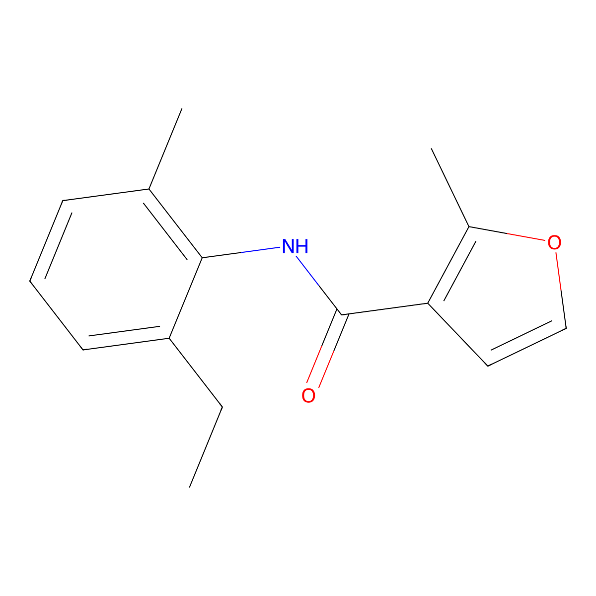 n-(2-Ethyl-6-methylphenyl)-2-methylfuran-3-carboxamide molecular structure, CAS 6124-55-6