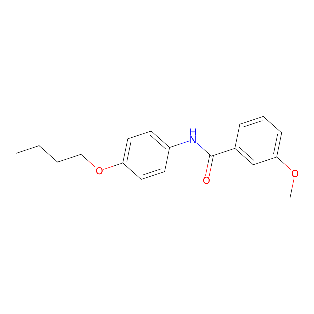 N-(4-butoxyphenyl)-3-methoxybenzamide molecular structure, CAS 6124-57-8