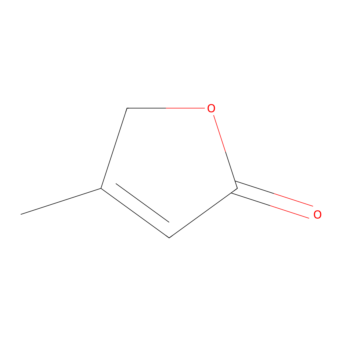 2(5H)-Furanone, 4-methyl- molecular structure, CAS 6124-79-4