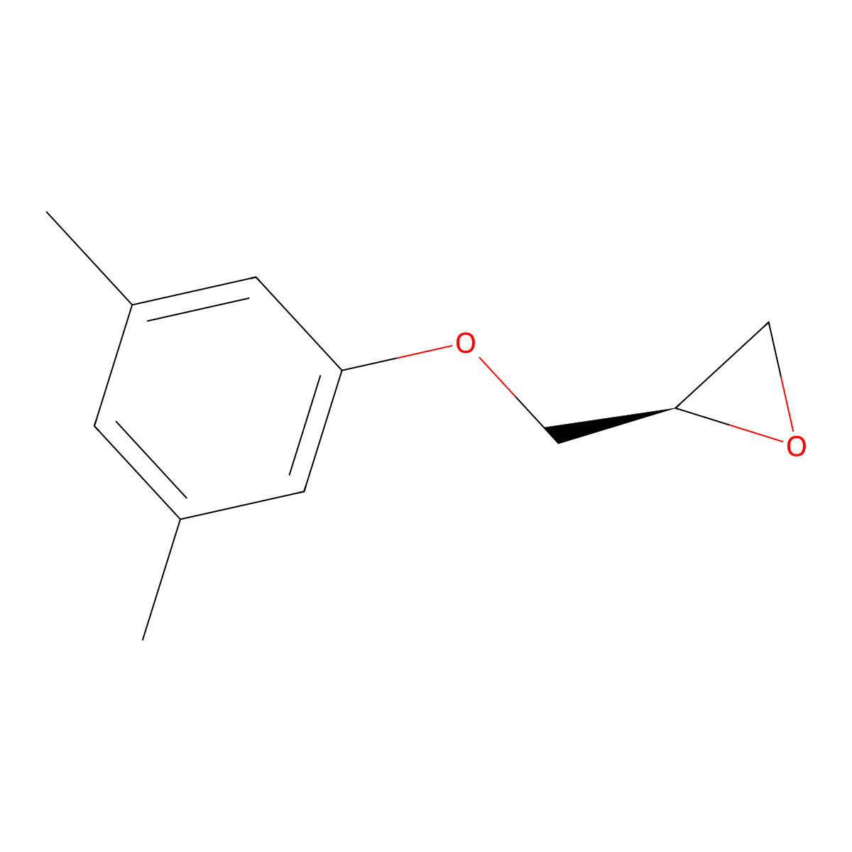 Oxirane, [(3,5-dimethylphenoxy)methyl]-, (R)- molecular structure, CAS 61248-96-2