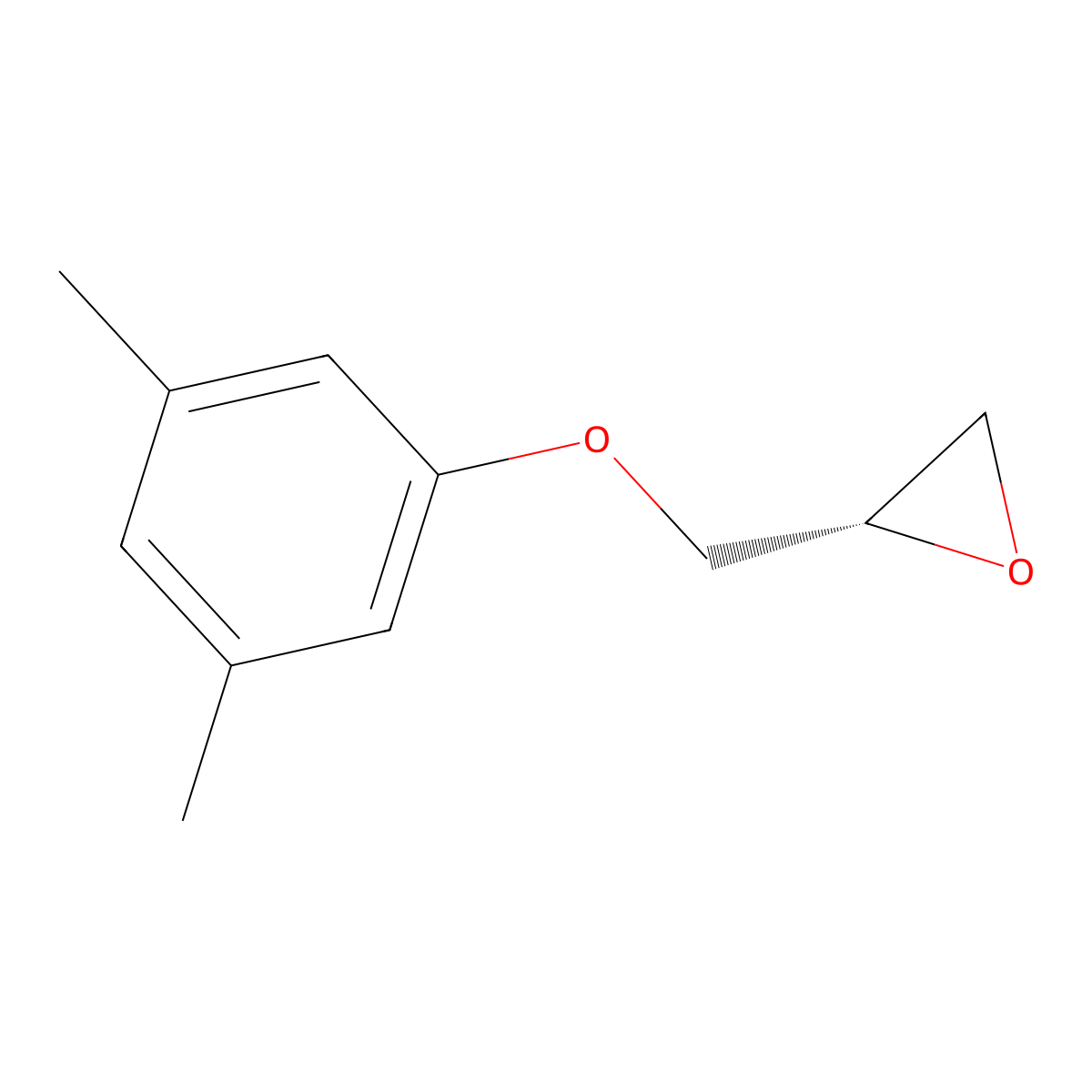 Oxirane, [(3,5-dimethylphenoxy)methyl]-, (S)- molecular structure, CAS 61248-97-3