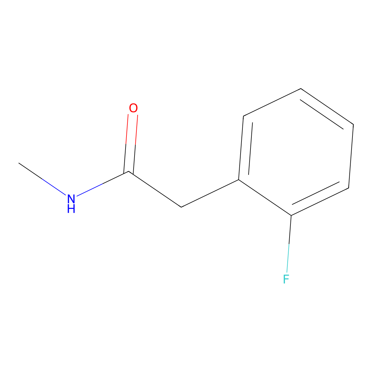 2-(2-Fluorophenyl)-N-methylacetamide molecular structure, CAS 612487-22-6