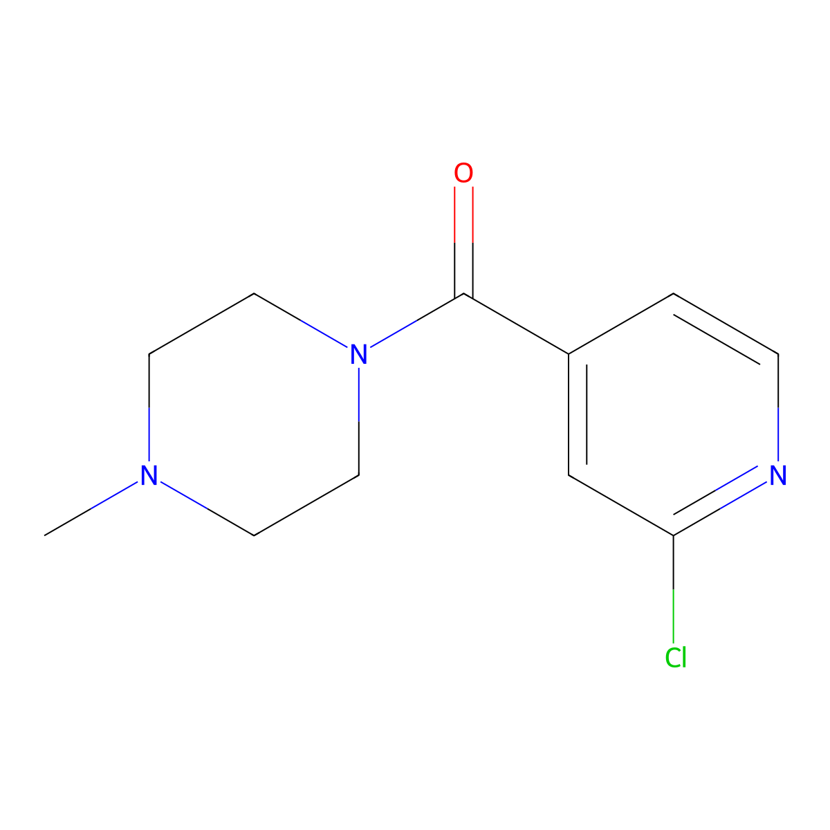 1-(2-Chloroisonicotinoyl)-4-methylpiperazine molecular structure, CAS 612487-28-2