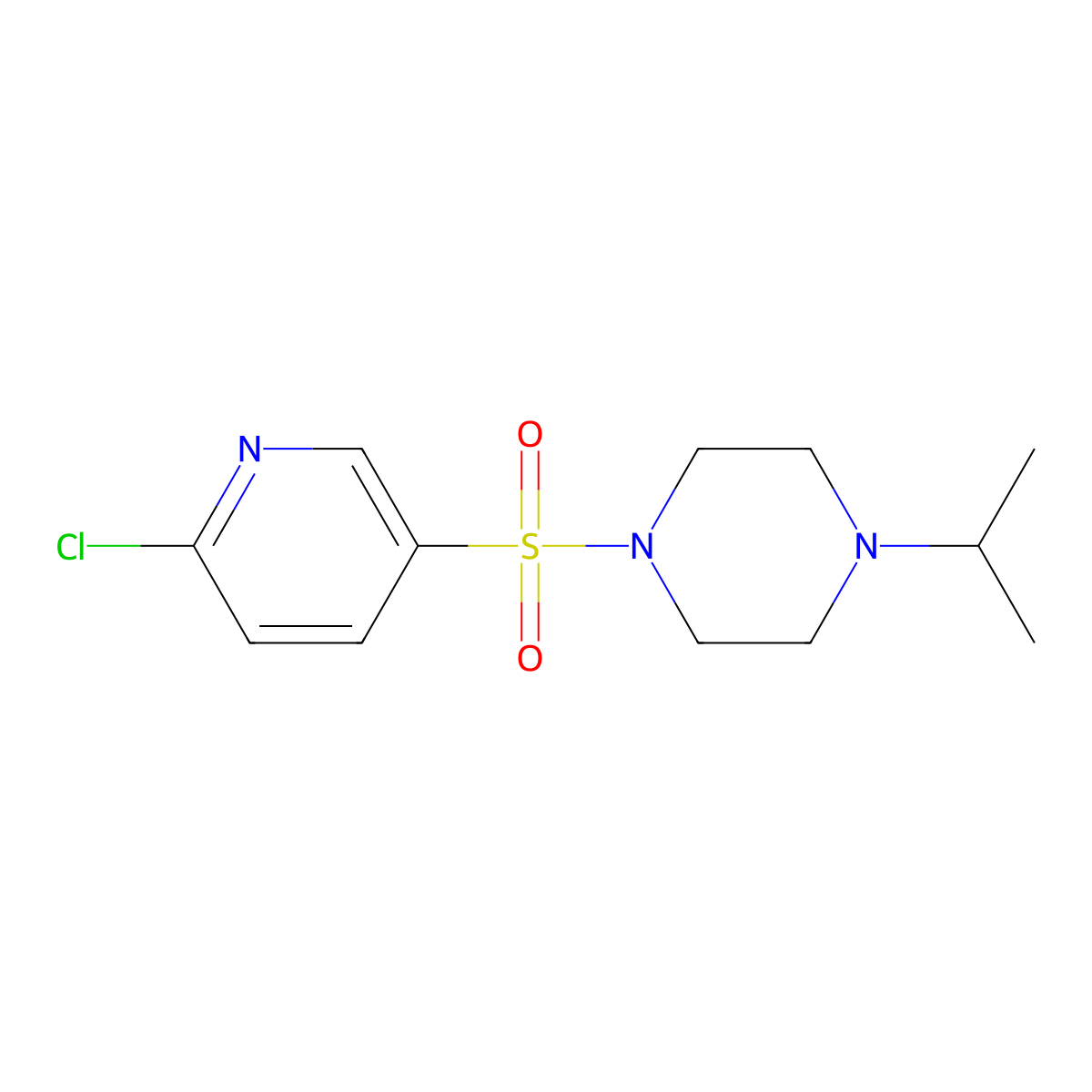 1-[(6-Chloropyridin-3-yl)sulfonyl]-4-isopropylpiperazine molecular structure, CAS 612487-52-2