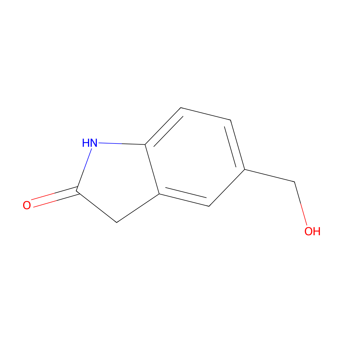 5-(Hydroxymethyl)-1,3-Dihydro-2H-Indol-2-One molecular structure, CAS 612487-61-3
