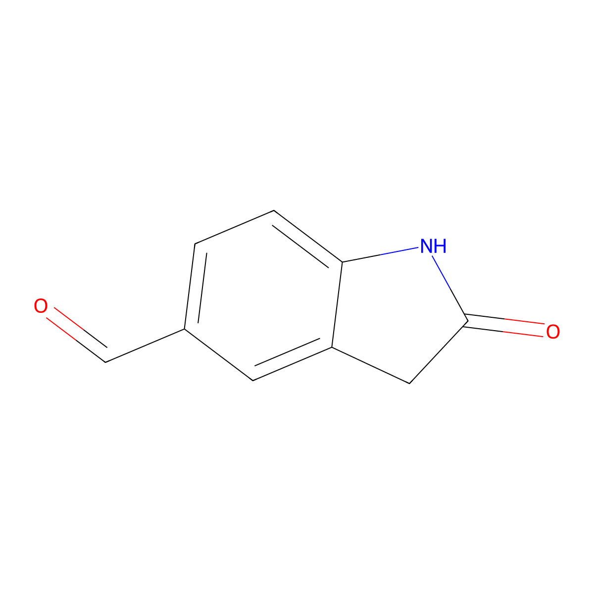 2,3-Dihydro-2-oxo-1H-indole-5-carboxaldehyde molecular structure, CAS 612487-62-4