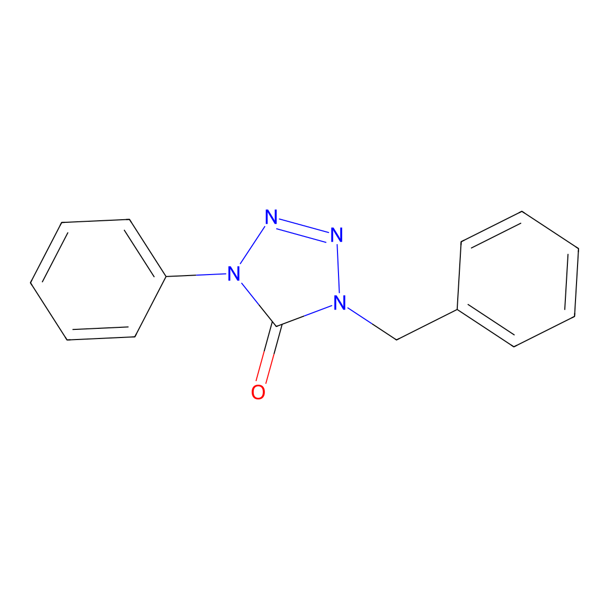 1-Benzyl-4-phenyl-1,4-dihydro-5H-tetrazol-5-one molecular structure, CAS 61249-36-3