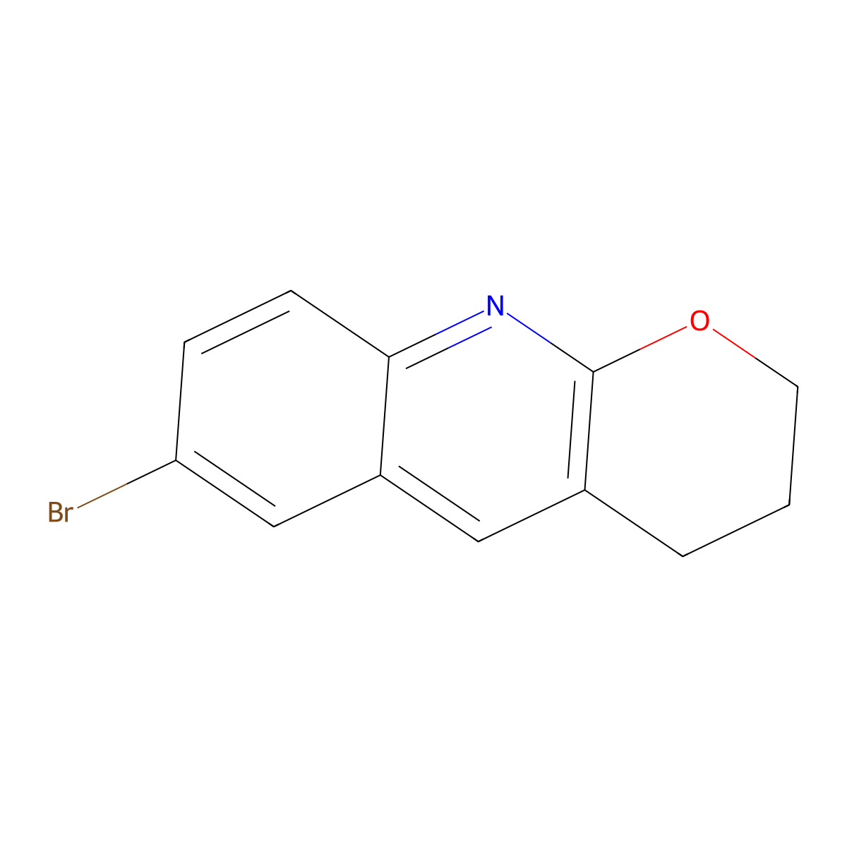 7-Bromo-2,3-dihydropyrano[2,3-b]quinoline molecular structure, CAS 612494-86-7